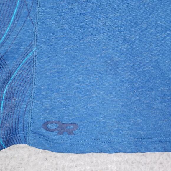 Oudoor Research Shirt Womens Large Blue Wool Blend Lightweight Base Layer Flaw - Picture 10 of 11